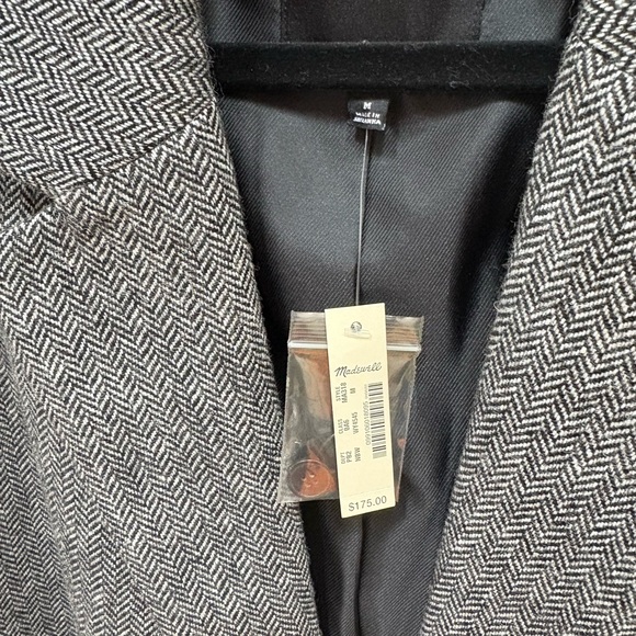 NWOT Madewell Herringbone Larsen Blazer M - Picture 4 of 5